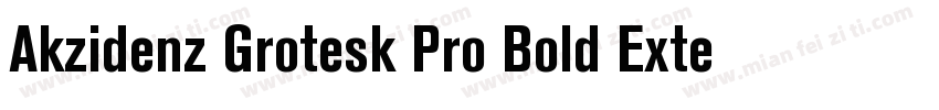 Akzidenz Grotesk Pro Bold Extended字体转换
